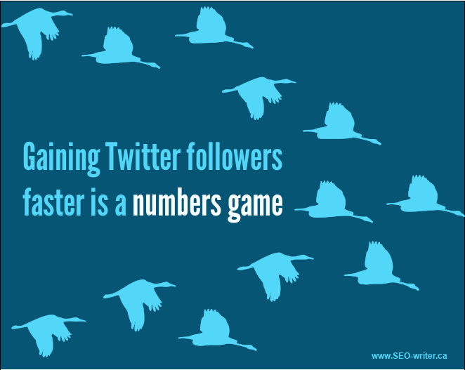 Gaining Twitter followers faster is a numbers game