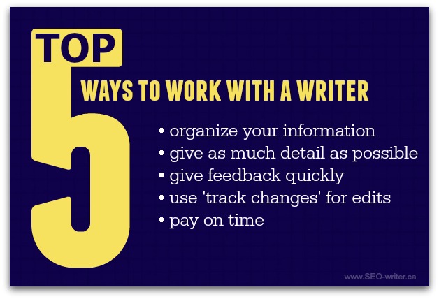 How to work with a writer