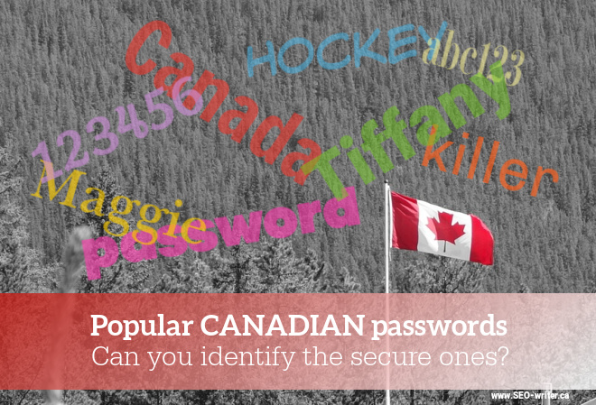 top Canadian passwords